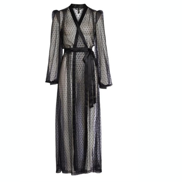 NEW DITA VON TEESE La Marr Lace Robe - Picture 4 of 8